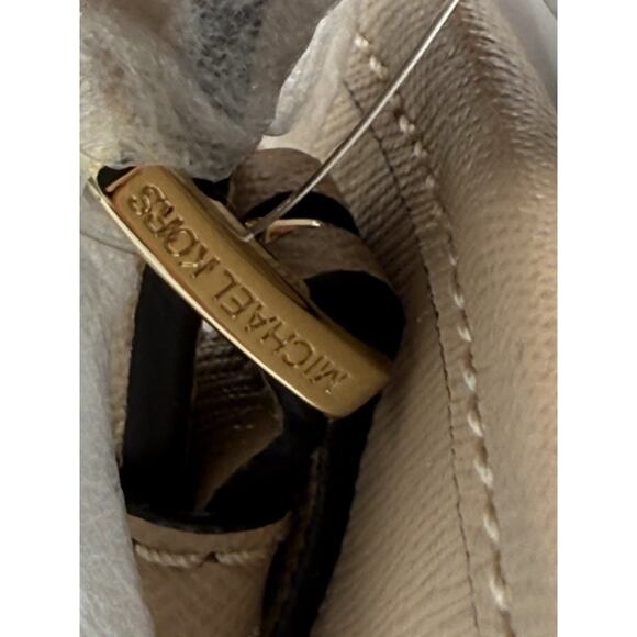 Michael Kors Jet Set Medium Tote Oyster Beige Leather Shoulder Bag NWT $228 - Picture 5 of 11